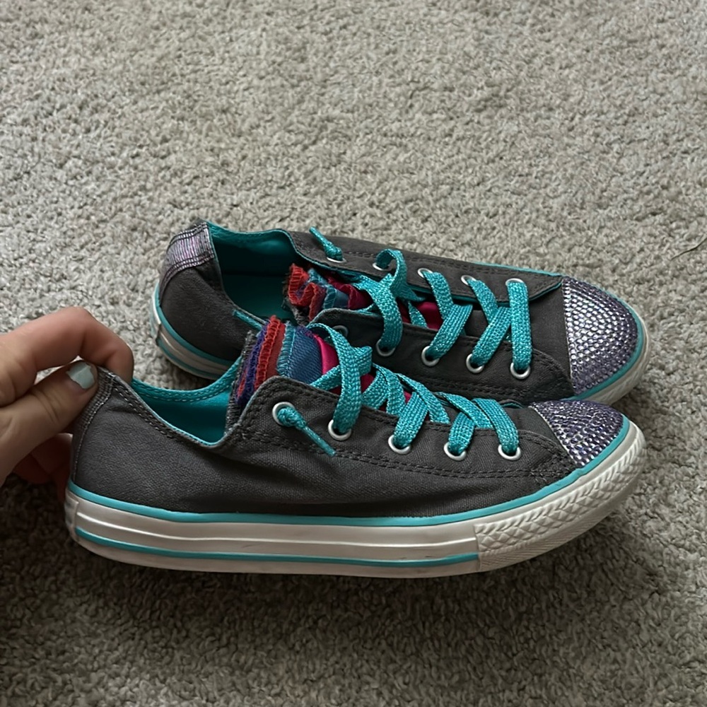 Converse Chuck Taylor All Star Double Tongue Sneakers 646172F Youth Size 4